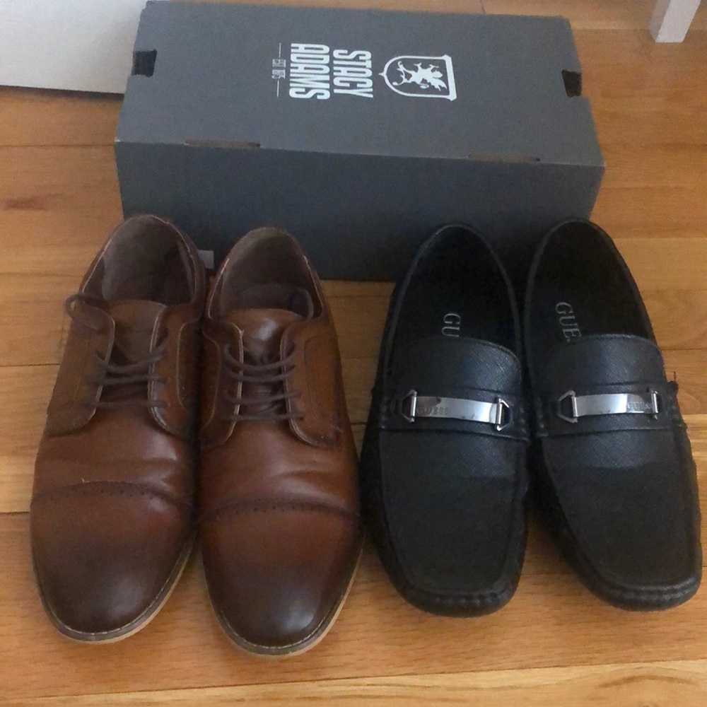 Stacy Adams boys Brown Oxford Shoes and guess slip on boys
